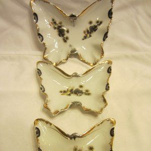 VTG 60'S SET OF 3 BUTTERFLY NESTING DISHES